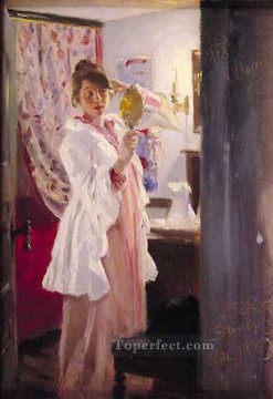 イエス Painting - マリー・エン・エル・エスペホ 1889年 ペダー・セヴェリン・クロイヤー